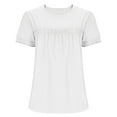 thumbnail image 5 of WXLWZYWL Blouses for Women Dressy Casual Babydoll Tops Ruffle Short Sleeve Shirts Fashion Clothes 2026, 5 of 6