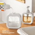 thumbnail image 2 of Soap Dispenser, Refillable Kitchen Soap Dispenser and Bathroom Soap Dispenser, Soap Dispenser with Waterproof Label, Dishwashing Liquid Dispenser, 300ML, 2 Pieces, 2 of 5