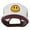 Maroon White, variant on Smile Face Embroidered Foam Mesh Back Cap - Black White OSFM