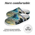 thumbnail image 6 of Xecao Colorful Stained Glass Deer Print Cotton Slippers Fuzzy Warm Cozy Slippers Non Slip House Slippers For Indoor Outdoor Cotton Slippers House Slippers-13, 6 of 7
