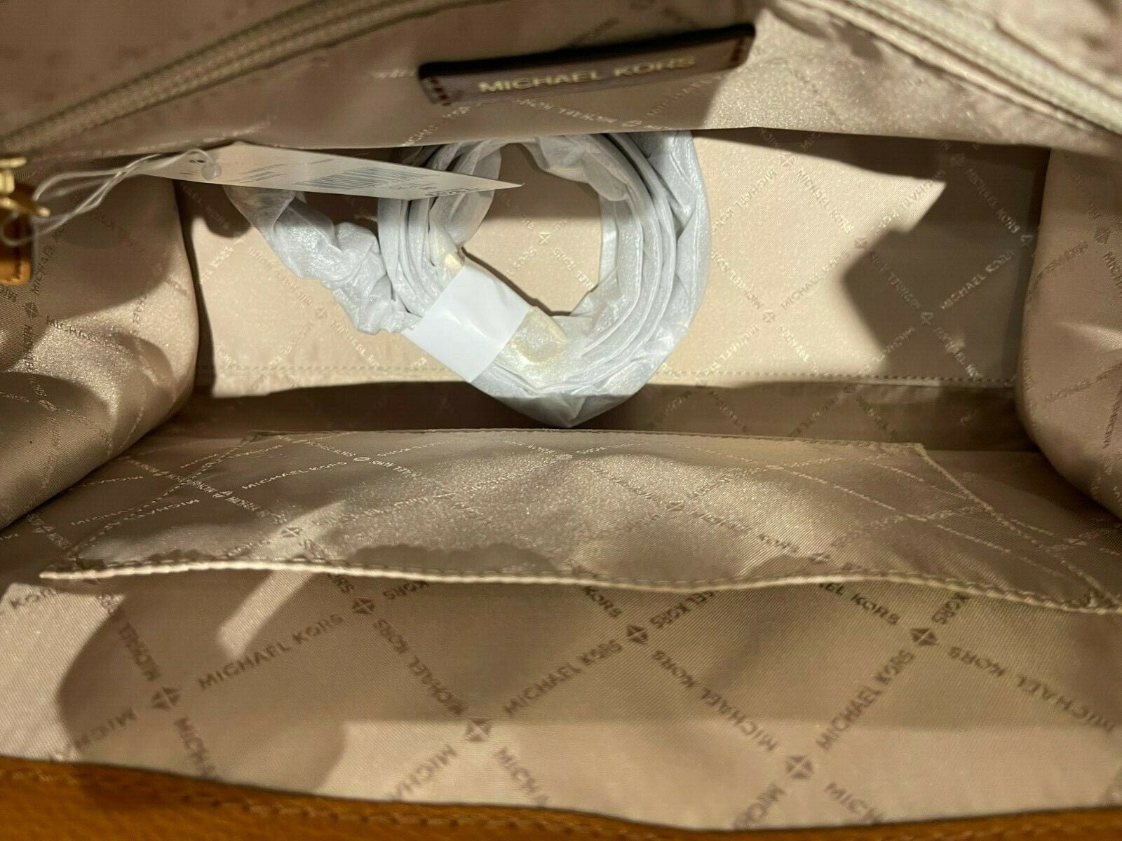 Michael Kors Hamilton Medium Satchel Key Lock Shoulder Bag In Signature Brown