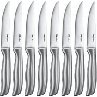  LEGENDARY CHEF Super Sharp Premium Steak Knife Non Serrated-  High Carbon Stainless Steel Steak Knives Set of 4 - Triple Rivet Black  Walnut Handles: Home & Kitchen