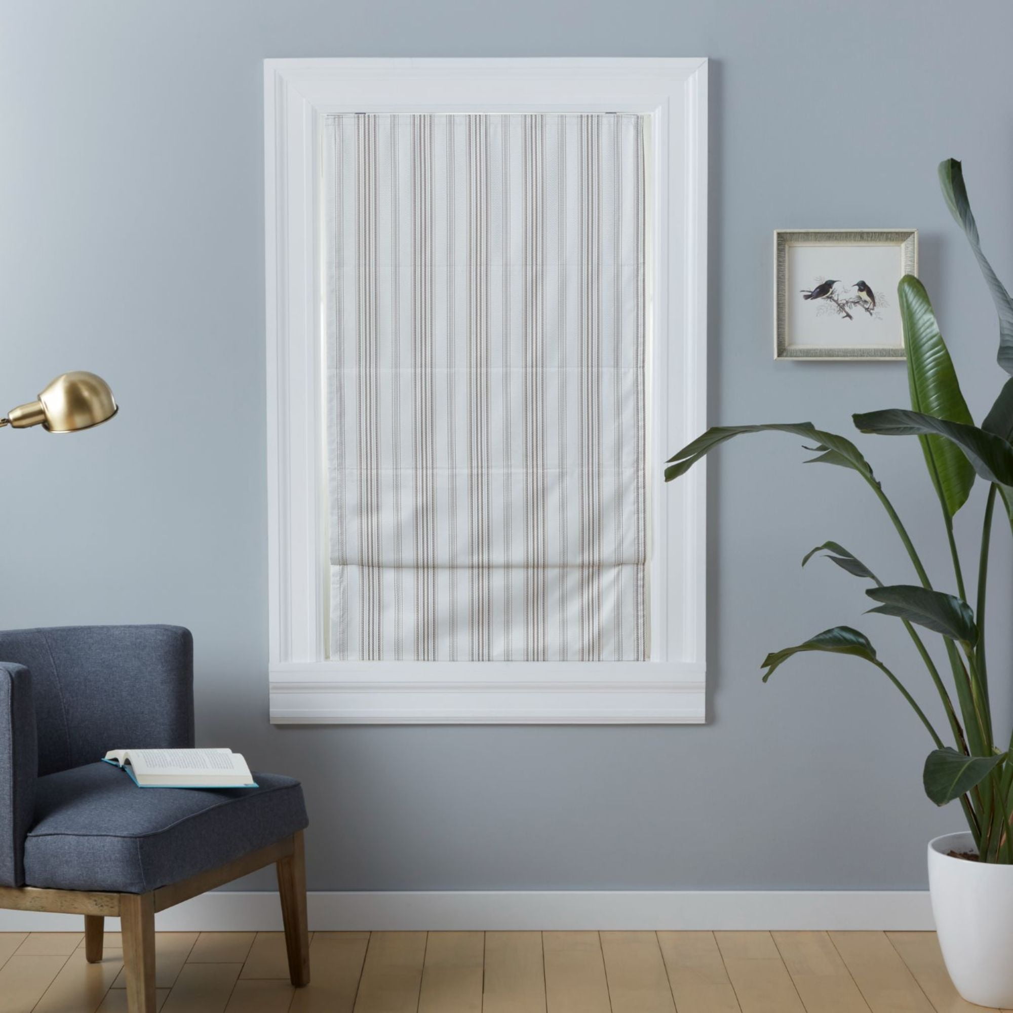 Exclusive Home Ricardo Total Blackout Roman Shade, 31"x64", Natural
