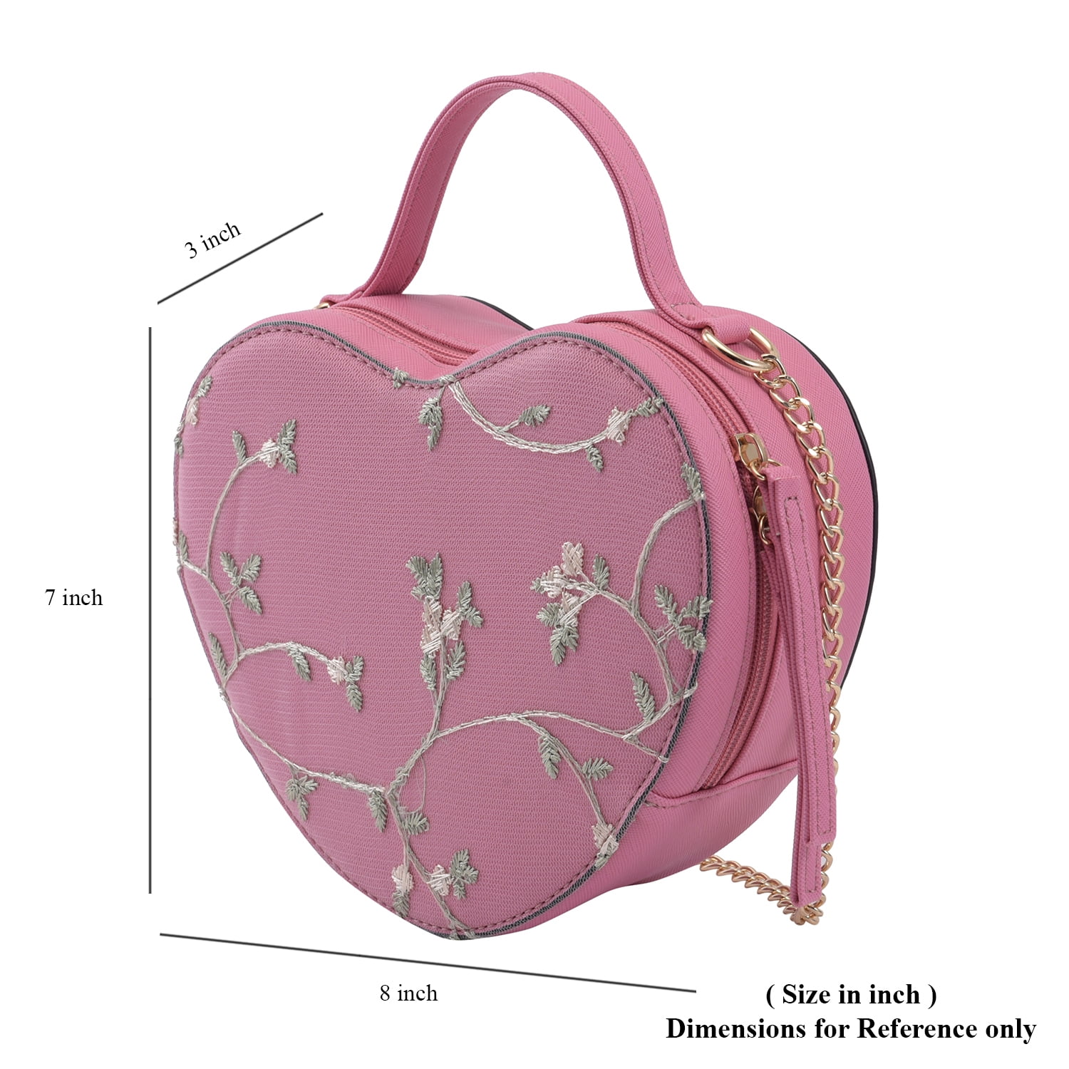 Cute Pink Heart Purse for Women, Faux Leather Heart Shaped Crossbody Bags, Zipper Closure Shoulder Aesthetic Bag Birthday Christmas Gifts