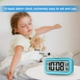 PEAKEEP Smart Night Light Digital Alarm Clock with Indoor Temperature