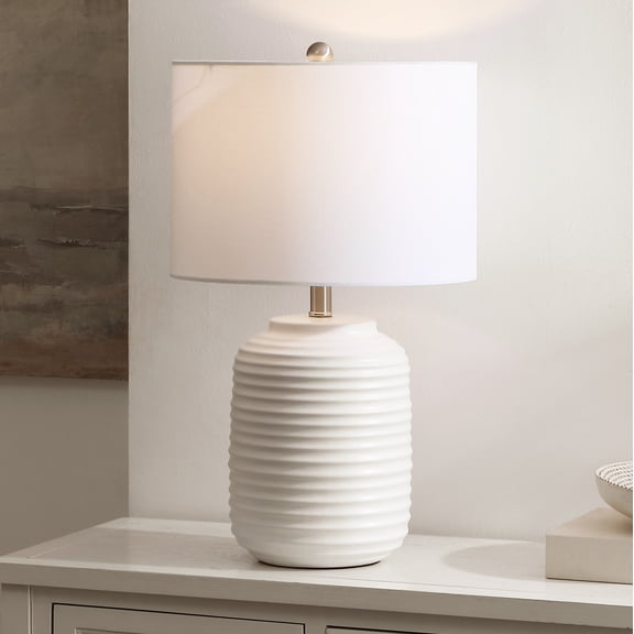 Safavieh Elio 14" Contemporary Ceramic Table Lamp, White