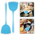 thumbnail image 3 of Miangastore Kitchen Spatulas Transparent Blue Silicone 2Pcs 13x3.9x2in, 3 of 8