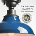 thumbnail image 3 of Claxy 12" Dark Blue Semi Flush Mount Barn Ceiling Light Fixture, 3 of 6
