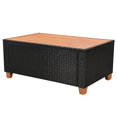 thumbnail image 5 of vidaXL 5 Piece Garden Lounge Set with Cushions Poly Rattan Black, 5 of 5