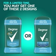 Degree Men Original Antiperspirant Deodorant for Men Cool Rush Twin Pack, 2.7oz