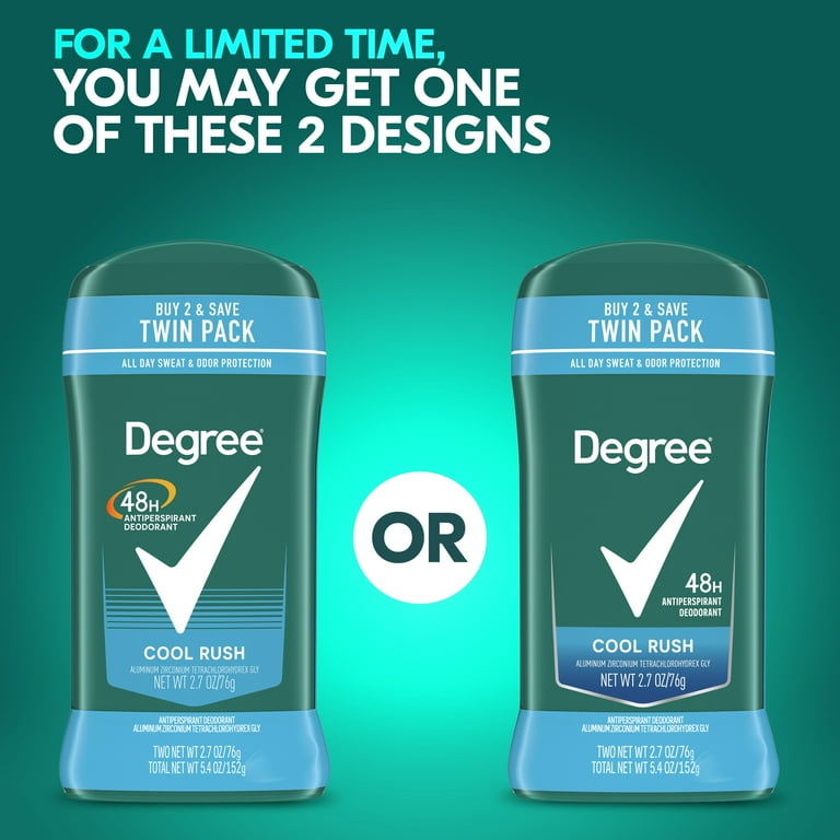 DEGREE Antiperspirant Dry Protection Twin Pack Cool Rush 2.7 Oz