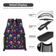 thumbnail image 4 of Yiaed mushroom rainbow color Skull Print School Backpack College Backpack Daypacks for Students High School Spacious and Durable Daypack for Work and Travel-One Size, 4 of 6
