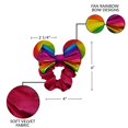 thumbnail image 4 of Southwit 2pk Mouse Ear Scrunchies for Kids Velvet Hair Bow Scrunchies for Women - Sparkle Sequins Mouse Hair Bands for Pony Tail Mickey Ears (Rainbow), 4 of 4