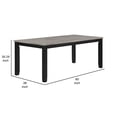 thumbnail image 5 of Benjara Elina 60-78" Dining Table- Extension Leaf- Gray Asian Hardwood- MDF, 5 of 8