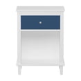 thumbnail image 2 of 2-Tier Nightstand, 26" Wood Bedside Table with Open Storage Shlef and Drawer, Modern Freestanding End Table for Small Space, Living Room, Bedroom, 2 of 9