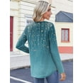 thumbnail image 6 of Zeagoo Womens Tops Dressy Casual Beach Vacation Clothes for Women Business Casual Long Shirts V Neck Tee Shirt Ladies Top and Blouses Ethnic Style, 6 of 7