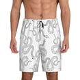 thumbnail image 1 of Fotbe Hand Drawn Snake Pantalones Cortos de Pijama para Hombre, Ropa de Dormir, Pantalones de Pijama Cortos para Hombre-X-Large, 1 of 6