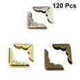 thumbnail image 2 of 120pcs Notebook Protective Corner Photo Album Protective Corner Account Book Protection Corner Book Corner Protector Menus Folders Corner Protectors Yellow+White Nickel Color+Bronze, 2 of 7