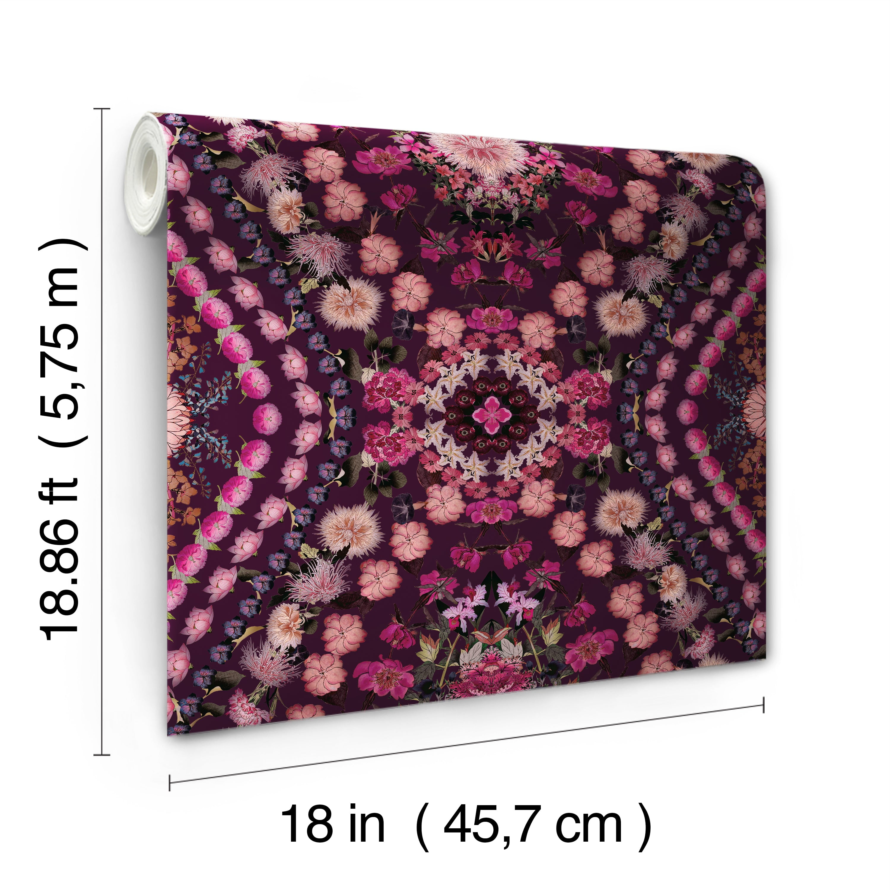 Mr. Kate Dried Flower Kaleidoscope Peel & Stick Wallpaper