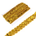thumbnail image 1 of Uxcell 0.9 Inch x 7 Yards Sequin Trim Dark Gold Wave Flat Sequin Braid Trim for Crafts, 1 of 7
