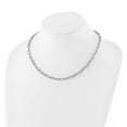 thumbnail image 3 of Sterling Silver Rhodium-Plated Polished and Textured Link Necklace, 3 of 3