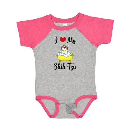 

Inktastic I Love My Shih Tzu Dog Gifts Gift Baby Boy or Baby Girl Bodysuit