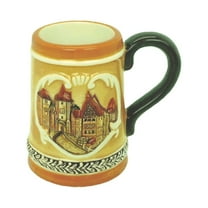 Oktoberfest Haus Brown Ceramic Rothenburg Germany Stein Shot Glass for Beer