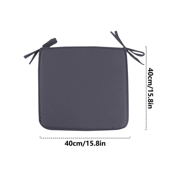 Square Strap Garden Chair Pads Seat Cushion For Outdoor Stool Patio Dining (Dark Gray, 20*3*20cm)