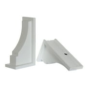 Mayne Fairfield 11" x 4" x 6.5" White Plastic Decorative Window Box Brackets, 2 Pack