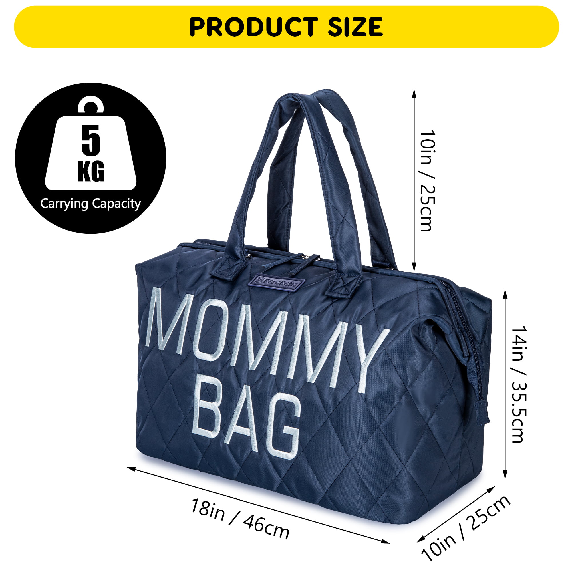  PeraBella Mommy Bag for Hospital, Mom Bag Diaper Bag