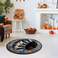 thumbnail image 4 of Halloween Round Rug, Optical Illusion Entryway Rugs 3D Graphic Gothic Circle Carpet Non-Slip Absorbent Machine Washable Door Mat for Bathroom Bedroom Room Entryway Decor, 4 of 5