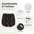 thumbnail image 6 of Lsque Mardi Gras Carnival Printed Women's Running Shorts with Liner Pockets,Elastic Quick Dry Workout Athletic Gym Yoga Shorts,Womens High Waist Shorts-Medium, 6 of 9