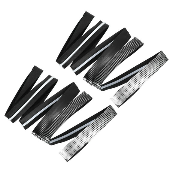 Uxcell 5.9ft NonSlip PU Racket Overgrip Grip Tape with Damping Ridges, Silver Tone 2 Pack