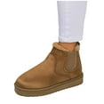 thumbnail image 6 of Brown Ladies Winter Boots With Flat Sole And Plush Lining Featuring A Durable Construction For Casual Wear, 6 of 6