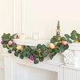 thumbnail image 6 of 36-Fork Leaf Vine Garland, Plastic Easter Hanging Decoration, 170cm Green Simulation Greenery, Colored Eggs Accent for Wall Door Frame Mantel Car, 6 of 6