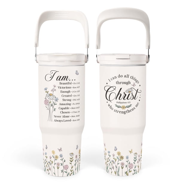 Vaso Térmico SANDJEST 30oz de Acero Inoxidable con Pajilla y Asa Abatible