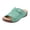 Green, variant on Green Ladies Comfy Open Toe Wedge Sandals Flocked Material Mule Style 2026 Summer Platform Slides
