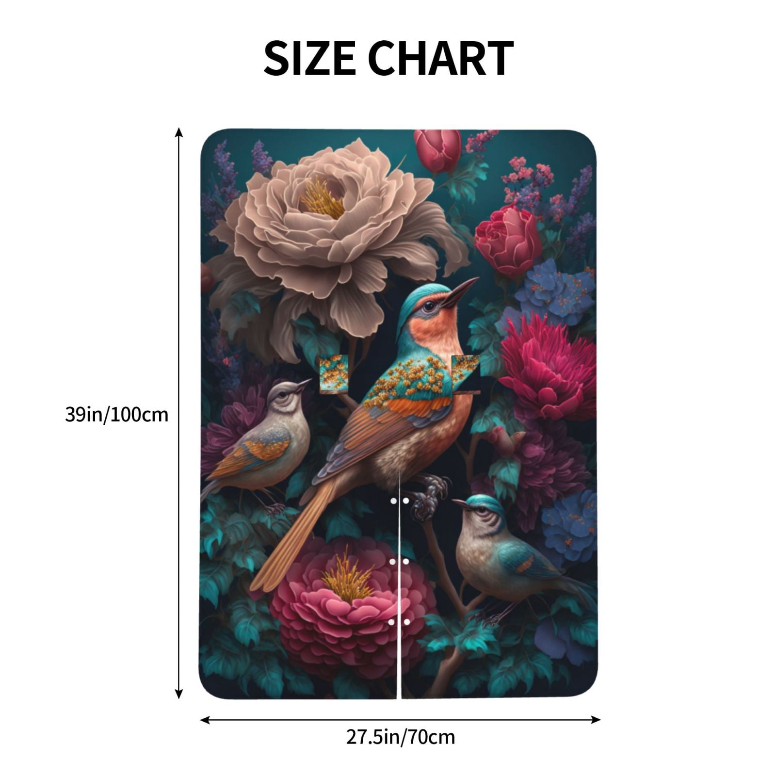 Naloa Colorful Rose Bird Baby Car Seat Cover, Breathable Baby Carrier Cover, Multiuse Baby Carrier Cover & Nursing Breastfeeding Cover