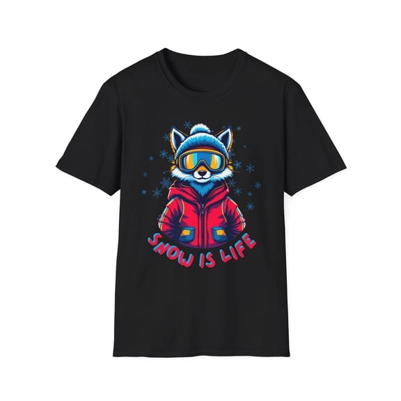 Arctic Fox Snowboard T-Shirt Ski Gear Snow Is Life Winter Unisex Tee