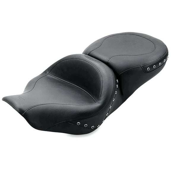Mustang 1-pc Touring Black Pearl Studded Black Motorcycle Seat (75577)