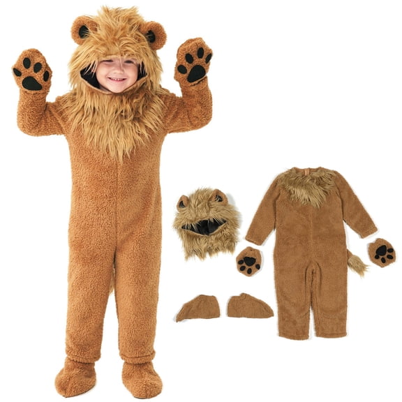 LIIPEE Kids Cartoon Animal Costumes Boys Girls Unisex Cute Cozy Party Dress Up Clothes 4 Piece,2-4 Years