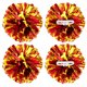 thumbnail image 1 of Uxcell Pompones metálicos para animación con anillos de mango, ideales para el espíritu del equipo, deportes, danza y animación en rojo y dorado, 1 of 1