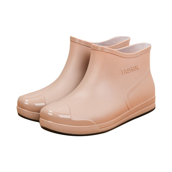 Women's Fashion Rain Boots Low Cut Short Tube Water Shoes With Non Soles For Rainy Days Outdoor Activities And Wet Conditions