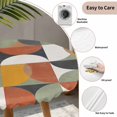 thumbnail image 5 of Mid Century Color Block Geometric Round Fitted Tablecloth with Elastic Edge,Waterproof Table Cloth Fits Tables Up to 45"-54",Wipeable Washable Table Cover for Indoor Outdoor,Colorful Nordic Style, 5 of 9