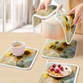 thumbnail image 5 of Sunflower Pot Holders for Kitchen Heatproof Potholder, 3 Pack Watercolor Yellow Floral Botanical Hot Pads Multipurpose Oven Pads Cloth Potholders Trivet for Cooking Baking, 5 of 8
