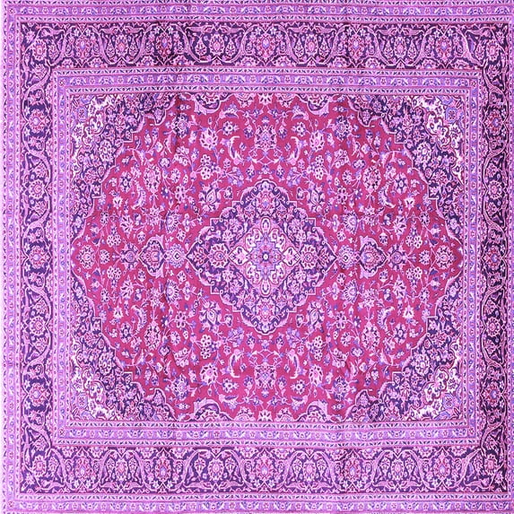 Ahgly Company Indoor Square Persian Purple Traditional Area Rugs, 7' Square