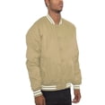 thumbnail image 2 of Men's Premium Classic Snap Button Baseball Letterman Varsity Bomber Jacket Windbreaker, 2 of 5