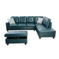 thumbnail image 4 of Ainehome Furniture Sectional Sofa Set, Living Room Sofa Set, Leather Sectional Sofa(Right Hand Facing, Denim), 4 of 7