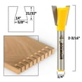 thumbnail image 2 of 14° X 5/8" Dovetail Router Bit - 1/4" Shank - Yonico 14115q, 2 of 2