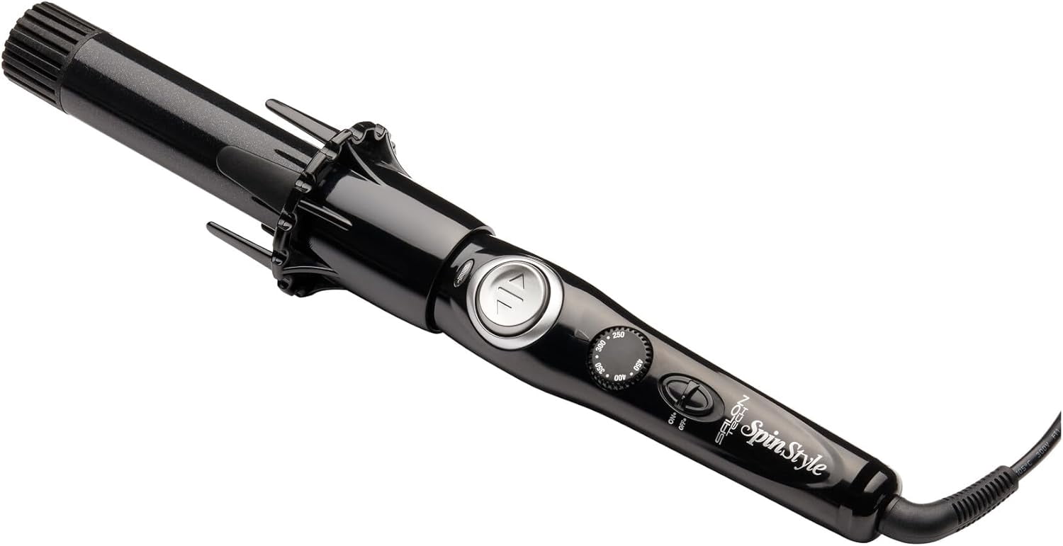 SALON TECH SpinStyle Pro Auto Curler - Create Beautiful, Long-Lasting Curls in Just A Few Seconds! (1.25 Inch)